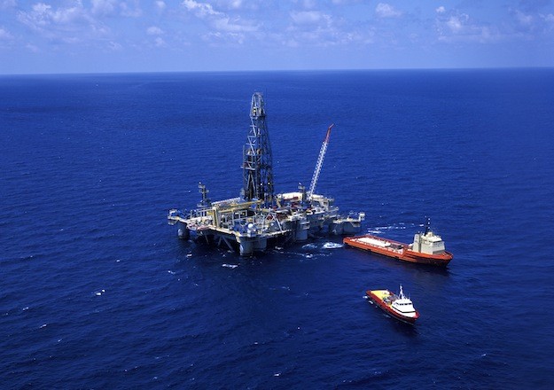 An aerial shot of Nexen's Aspen platform in the Golf of Mexico.