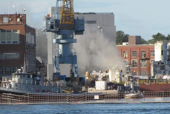 bilde uss miami portsmouth naval shipyard fire
