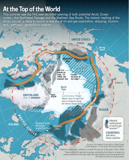 arctic arctic northern sea route northwest passage map
