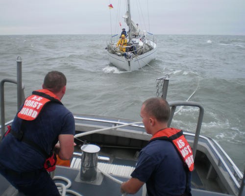 121026-G-EK967-001 Sailboat storm rescue at sea USCG Sailboat storm rescue at sea